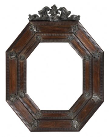 Important octagonal frame, Rome, 17th century