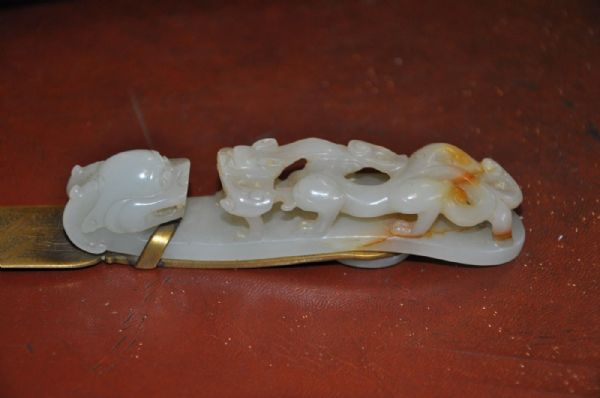 Hebilla de cinturón de jade china, Dinastía Qing (1644 - 1911)