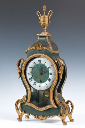 Lacquered and gilded cartel clock Modena 18th century