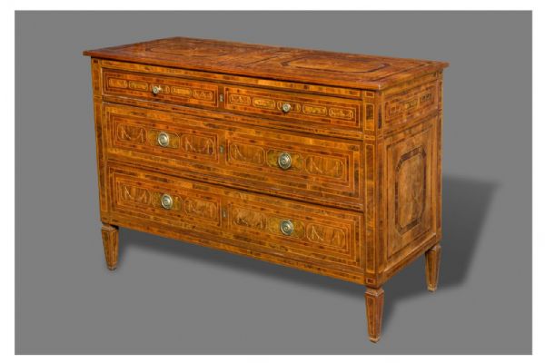 Louis XVI chest of drawers, Rolo