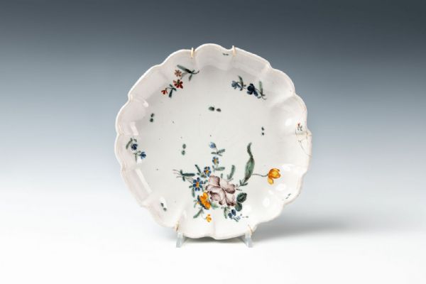 Plato de mayólica de Sassuolo del siglo XVIII, Fabricación Dallari, Pietro Lei