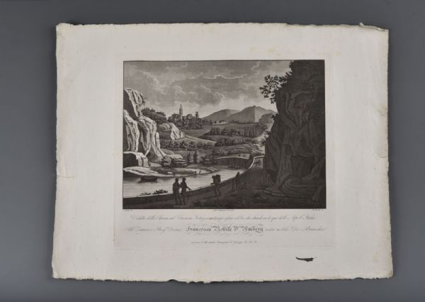 Bennassuti Giuseppe "Vue de la Chiusa sur la Veronese. Autrefois forteresse très célèbre entourant ce côté des Alpes Italie"
    