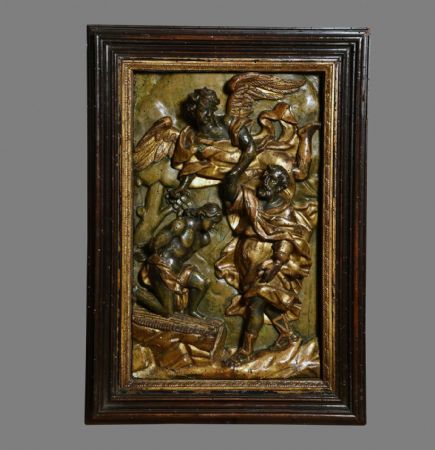 Abraham e Isaac. Altorrelieve del siglo XVI