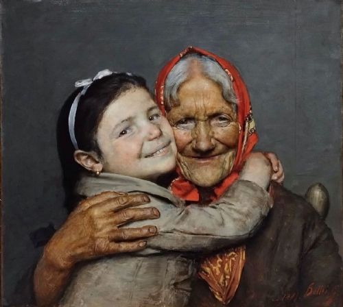 Gaetano Bellei (Modena, 1857-1922) „Liebe Oma“