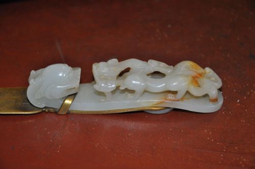 Hebilla de cinturón de jade china, Dinastía Qing (1644 - 1911)