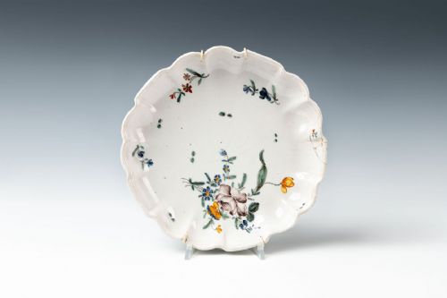 Assiette en faïence de Sassuolo du XVIIIe siècle, Manufacture Dallari, Pietro Lei