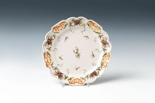 Assiette en faïence de Sassuolo, XVIIIe siècle, Manufacture Dallari, Pietro Lei