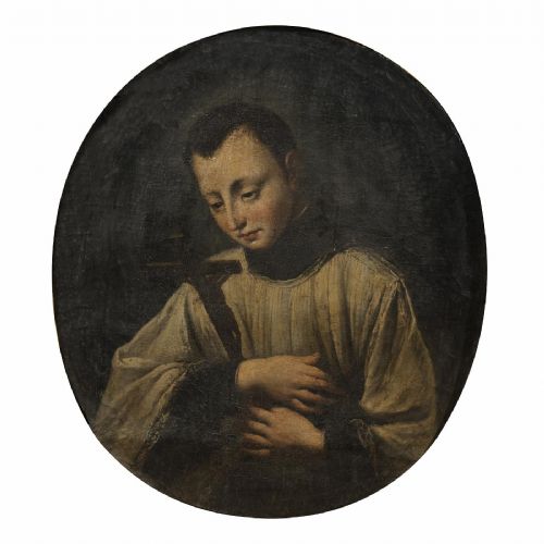 十八世纪威尼斯大师“圣Aloysius Gonzaga大学”布面油画